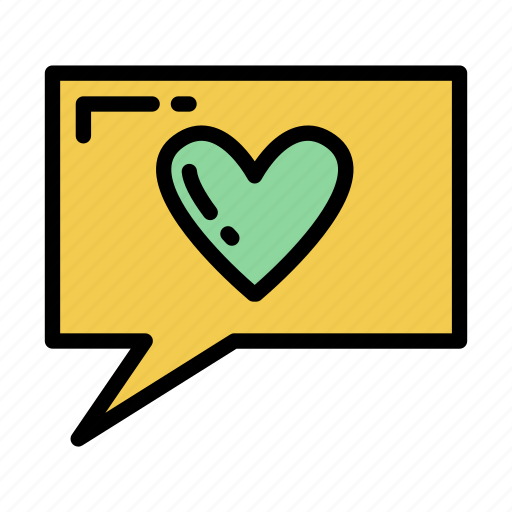Love, rectangle, chatbox icon - Download on Iconfinder