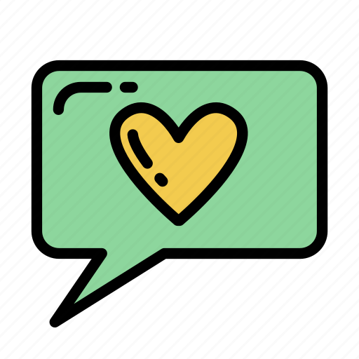 Love, rounded, rectangle, chatbox icon - Download on Iconfinder