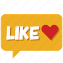 chat, customer care, favorite, heart, like, love, message