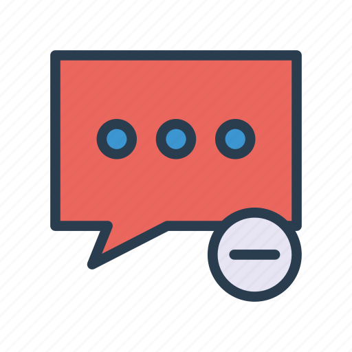 Bubble, chat, conversation, message, remove icon - Download on Iconfinder
