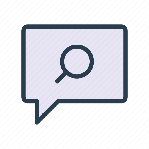 Bubble, chat, conversation, message, search icon - Download on Iconfinder