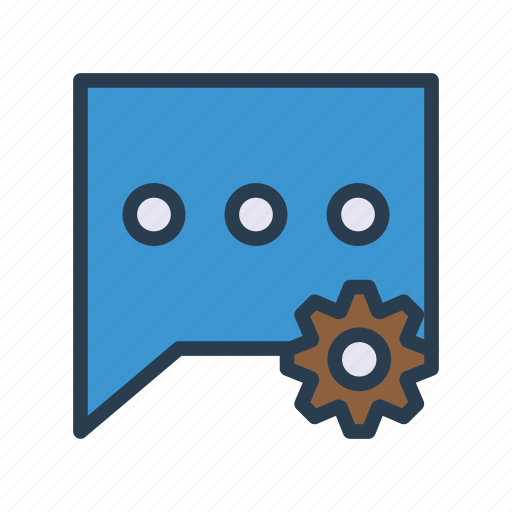 Bubble, chat, configure, message, setting icon - Download on Iconfinder