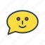 bubble, chat, emoji, face, smiley 