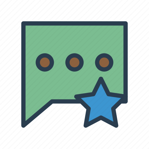 Bubble, chat, favorite, message, star icon - Download on Iconfinder