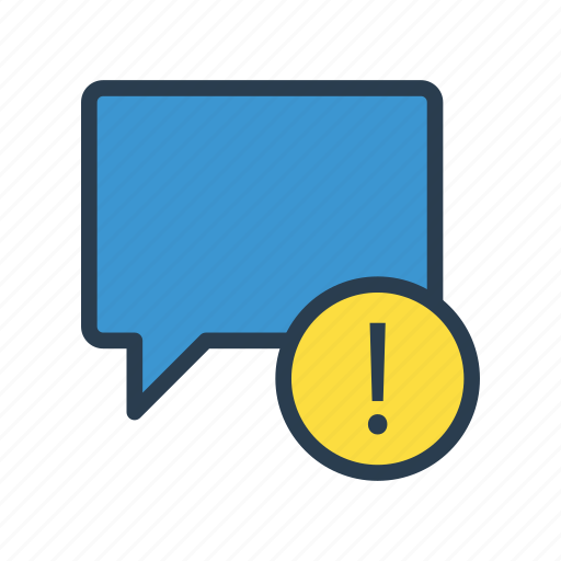 Bubble, chat, error, message, warning icon - Download on Iconfinder