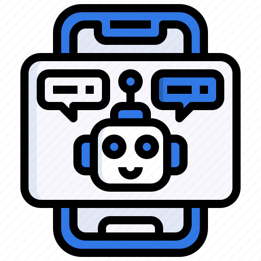 Smartphone, chatbot, bot, communications, conversation icon - Download on Iconfinder