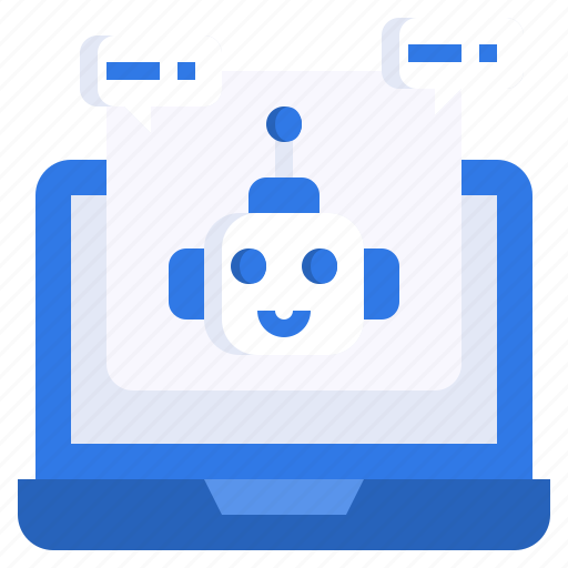 Laptop, chatbot, bot, communications, conversation icon - Download on Iconfinder