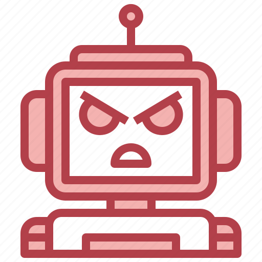Anger, robot, assistant, face, communications icon - Download on Iconfinder