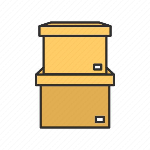Box, delivery box, pile of boxes, shopping icon - Download on Iconfinder