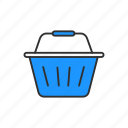 basket, blue basket, shop, shopping
