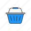 basket, blue basket, shop, shopping 