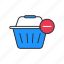 basket, online shopping, remove from basket, shopping 