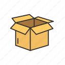 box, delivery box, goods, open box