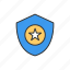 badge, secured, star, verified 
