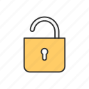 padlock, public, unlock, unsecured