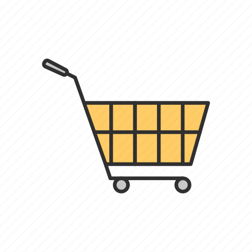 Cart, shopping, shopping cart, yellow cart icon - Download on Iconfinder