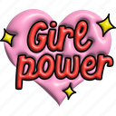 girl power, typography, lettering, word, puffy, encourage, 3d
