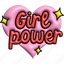 girl power, typography, lettering, word, puffy, encourage, 3d 