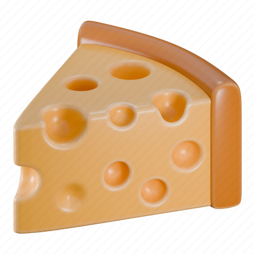 Cheese, diary, product, cube, delicious, food, cuisine 3D illustration - Download on Iconfinder