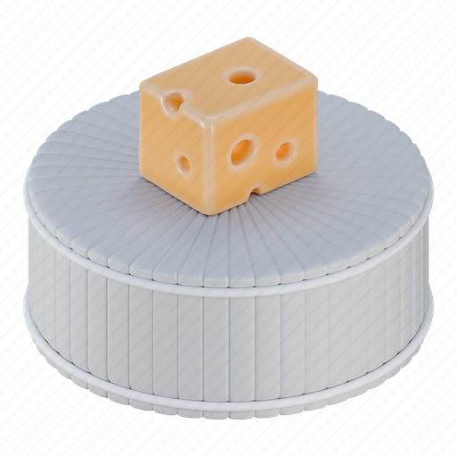 Cheese, diary, product, cube, delicious, food, cuisine 3D illustration - Download on Iconfinder