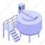 cheese, production, tank, isometric 