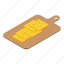cutted, cheese, isometric 