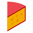 piece, cheese, isometric
