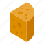 cheddar, cheese, isometric 