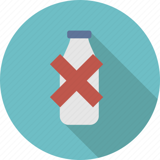 Bottle, closed, lactose, milk, no, packaging icon - Download on Iconfinder
