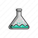 chemical, chemistry, erlenmeyer, laboratary tool, laboratory, research, science