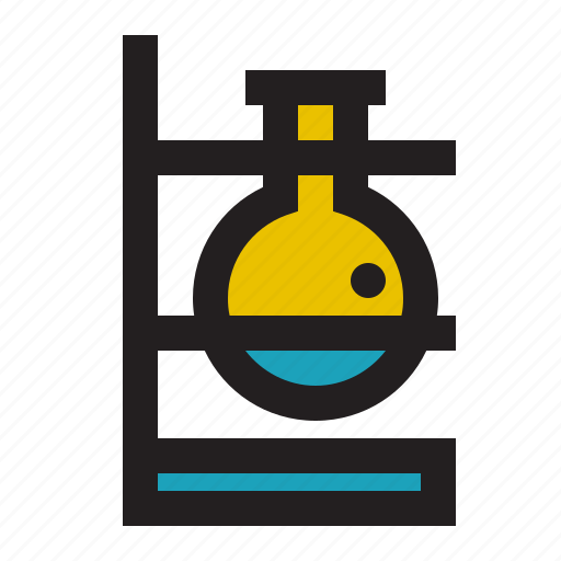 Chemistry, flask, iron stand, lab, laboratory, research, science icon - Download on Iconfinder