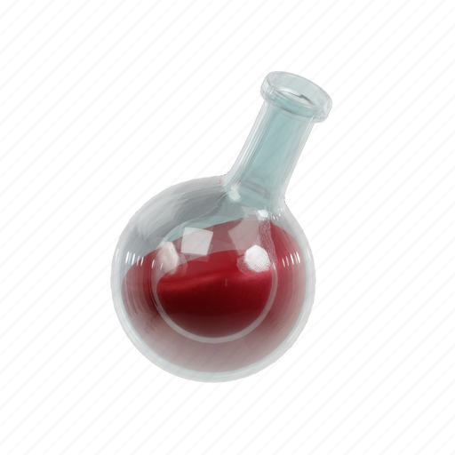 Flask, laboratory, lab, science, experiment, research, chemistry 3D illustration - Download on Iconfinder