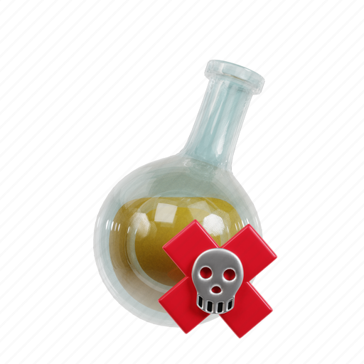 Poison, x, skull 3D illustration - Download on Iconfinder