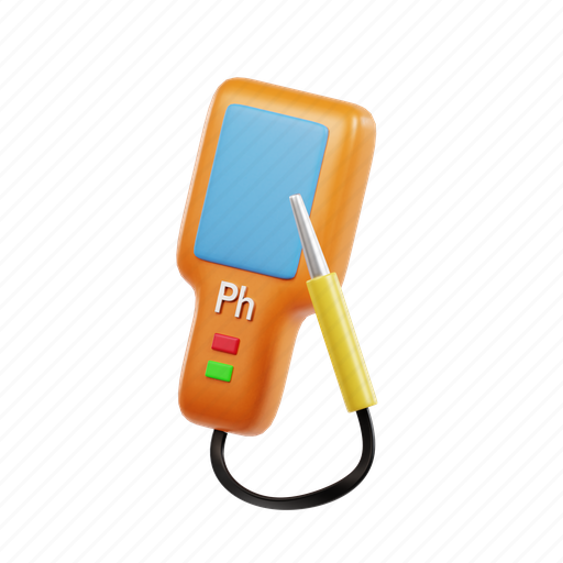 Ph meter, equipment, ph, science, test, preserve, lab 3D illustration - Download on Iconfinder