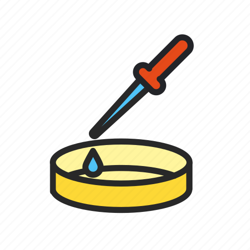 Drop, experiments, laboratory, petri dish, pipette, research icon - Download on Iconfinder