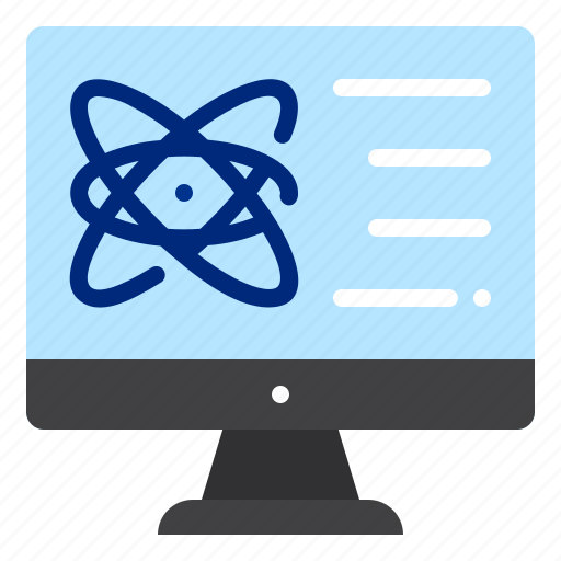 Monitor, laboratory, education, atom, chemistry, science, screen icon - Download on Iconfinder