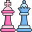 chess pieces, king, queen, chess, game, competition 