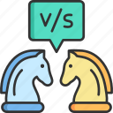 opponent, chess horse, battle, move, competition, gaming