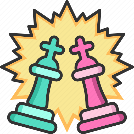 Confrontation, battle, chess, king, opponent, chess pieces icon - Download on Iconfinder