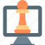 online chess, computer, online, chess, pawn, chess piece 