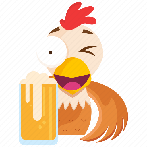 Beer, chicken, drink, emoji, emoticon, smiley, sticker icon - Download on Iconfinder