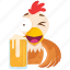 beer, chicken, drink, emoji, emoticon, smiley, sticker 