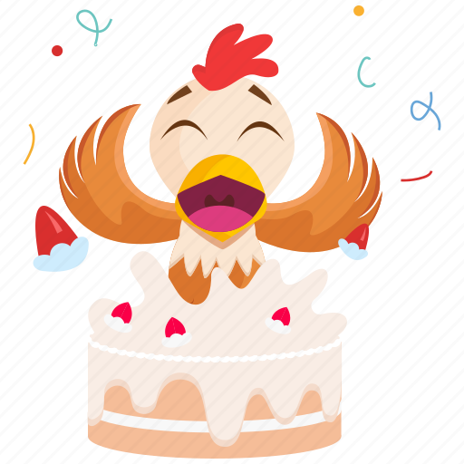 Cake, chicken, emoji, emoticon, smiley, sticker icon - Download on Iconfinder