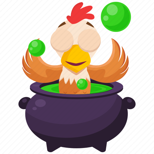 Cauldron, chicken, emoji, emoticon, potion, smiley, sticker icon - Download on Iconfinder