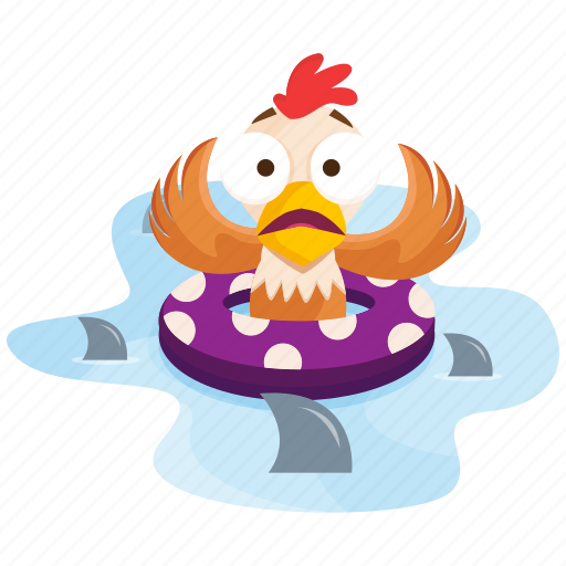 Chicken, danger, emoji, emoticon, shark, smiley, sticker icon - Download on Iconfinder