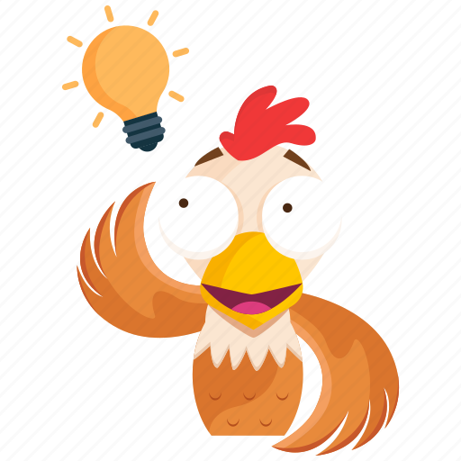 Chicken, emoji, emoticon, idea, smiley, sticker, thought icon - Download on Iconfinder