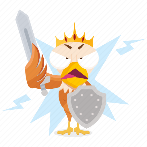 Chicken, emoji, emoticon, king, knight, smiley, sticker icon - Download on Iconfinder