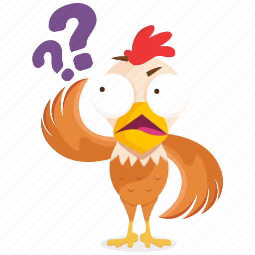 Chicken, emoji, emoticon, question, smiley, sticker icon - Download on Iconfinder