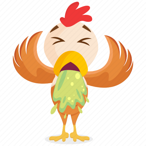 Chicken, emoji, emoticon, sick, smiley, sticker icon - Download on Iconfinder