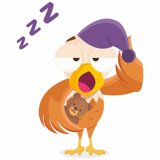 Chicken, emoji, emoticon, sleep, smiley, sticker, tired icon - Download on Iconfinder